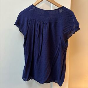 Maeve navy textured blouse women’s size 8